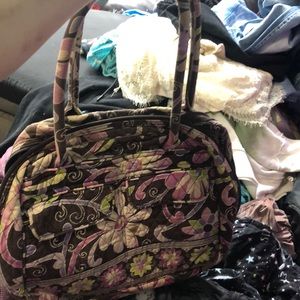 Really cute mini bag purse fear Bradley brown with flowers